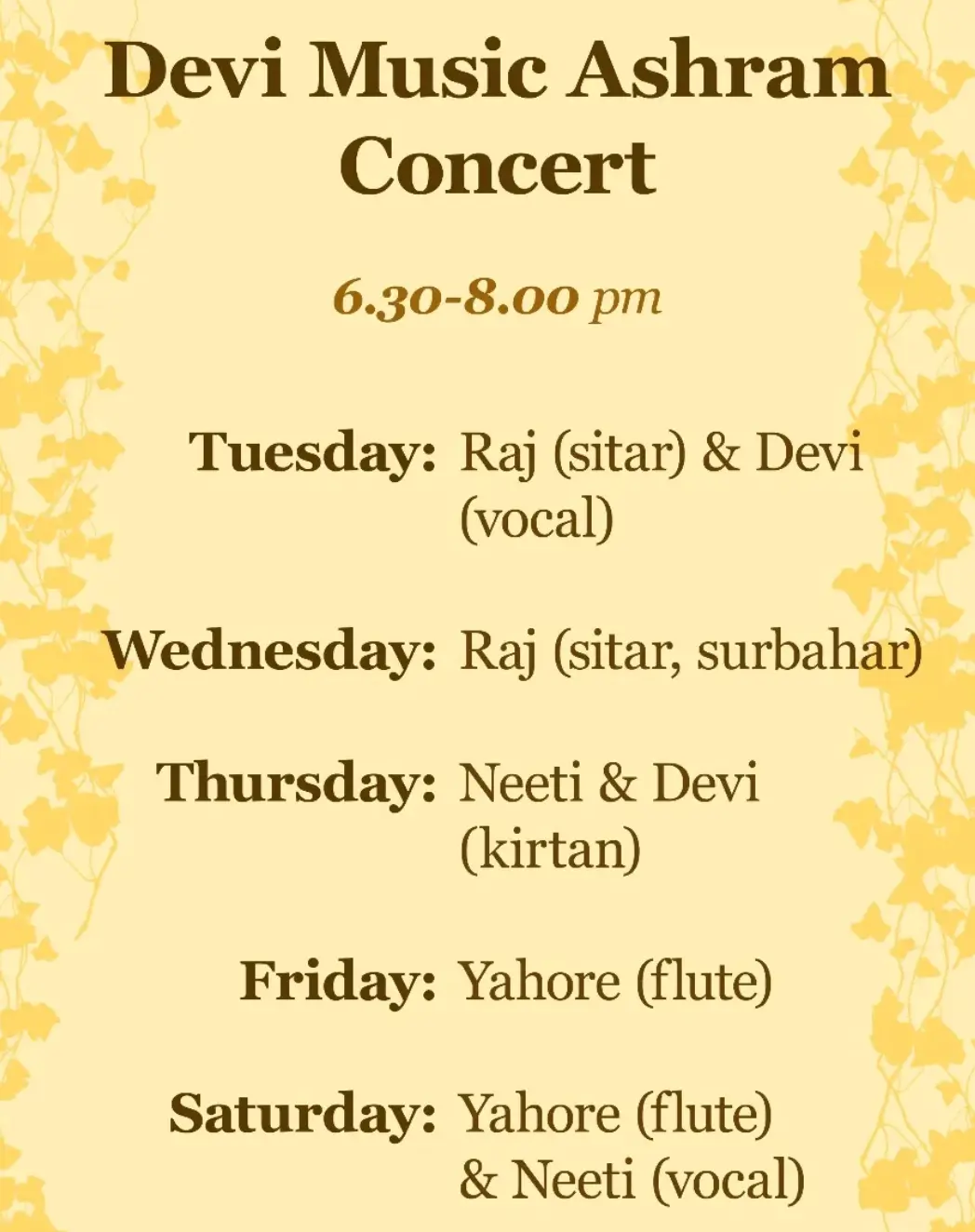 Soulful Evenings at Devi Music Ashram