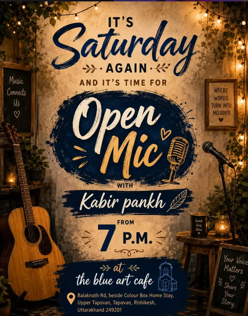 Saturday Open Mic Night 🎤